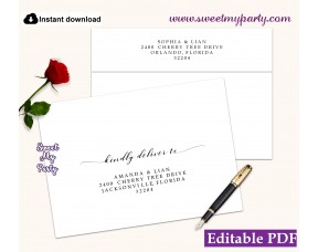 Modern Calligraphy Envelope addressing,Envelope Address Labels,(47)